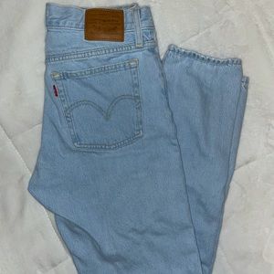Levi’s light blue high waisted mom jeans